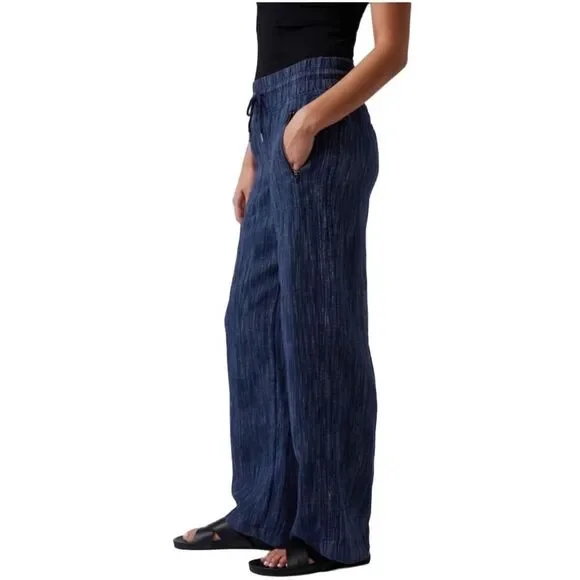 Athleta Blue Wide Leg TALL Pants - Picture 3 of 13